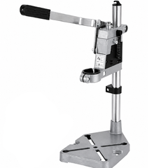 Gripx DS100 Metal Drill Stand Workstation for Drilling Silver Black -Robocraze