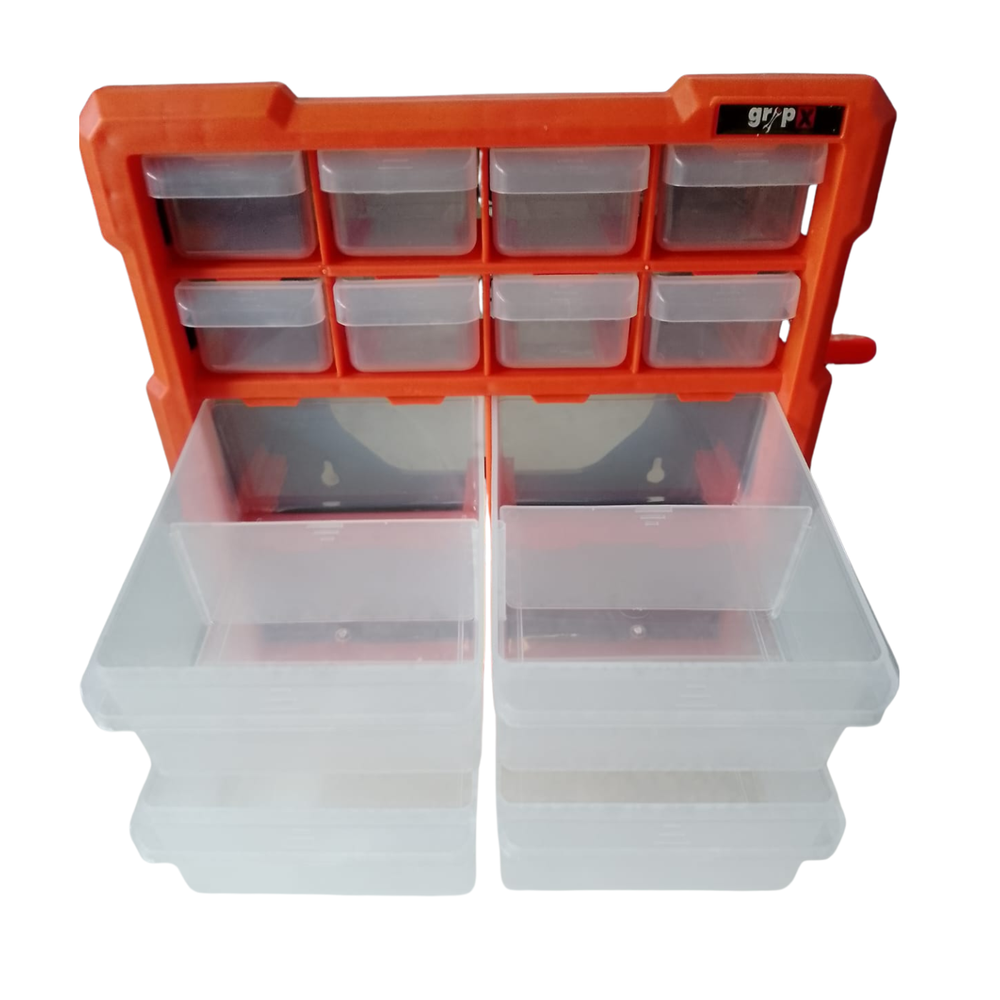 Gripx Plastic Tool Box with Organizer (Pack of 12) -Robocraze