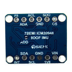 7Semi ICM-20948 9DoF IMU Breakout Board (MPU-9250 Upgrade)-Sensors-Accelerometers & Gyro Sensors-Robocraze