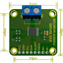 7Semi INA260 Voltage, Current, Power Sensor Breakout with I2C Interface-Sensors-Current/Voltage Sensor-Robocraze