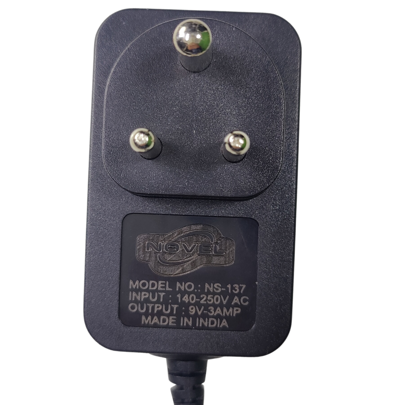 NOVEL 9V 3A SMPS Adapter Industrial Grade 160-240V & 50-60Hz (Black) -Batteries & Power Supply -AC-DC Converters -Robocraze
