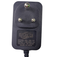 NOVEL 9V 3A SMPS Adapter Industrial Grade 160-240V & 50-60Hz (Black) -Batteries & Power Supply -AC-DC Converters -Robocraze