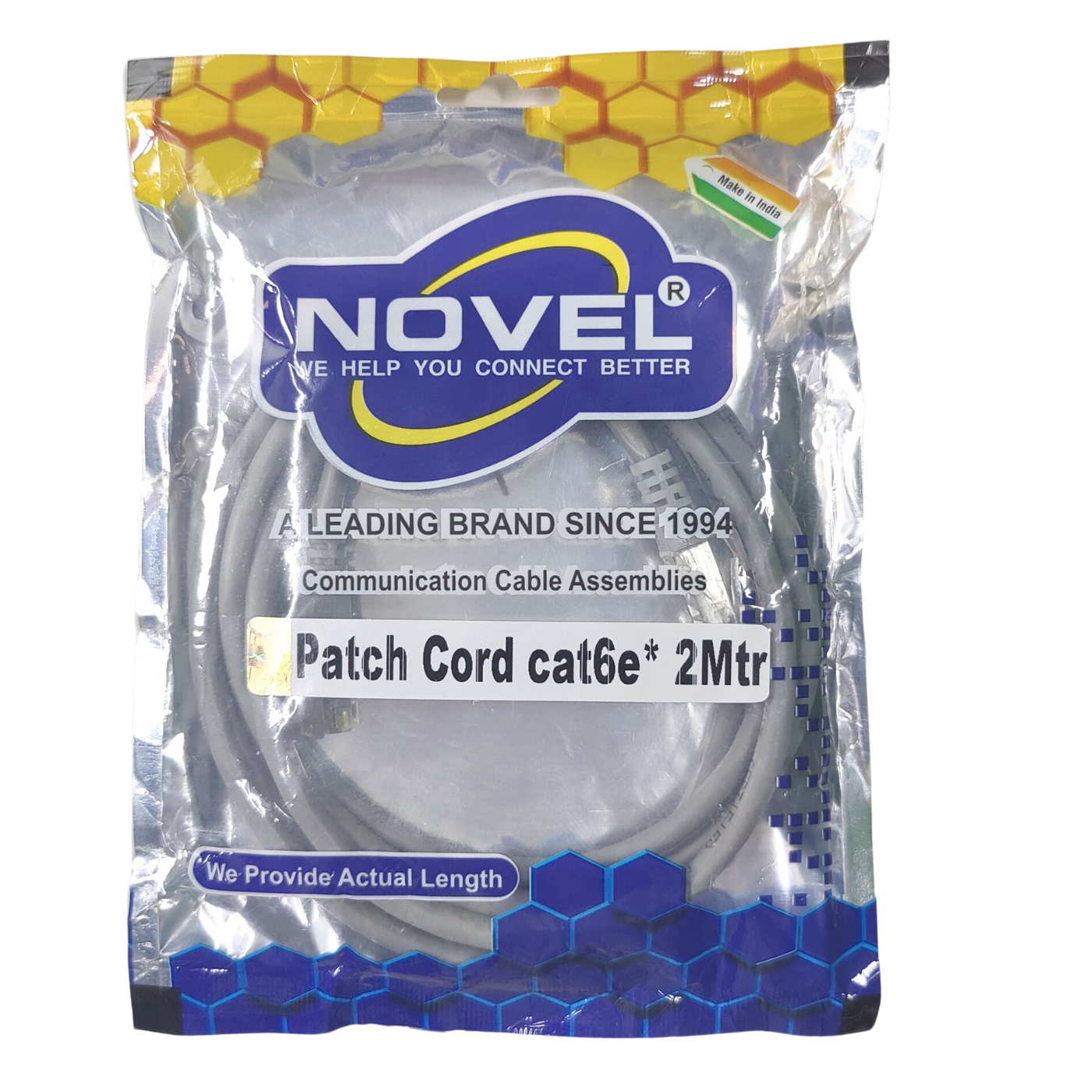 NOVEL Cat 6E Patch Cord Cable 2 Meter Length -Cables -Ethernet -Robocraze