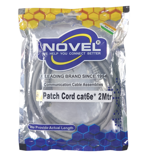 NOVEL Cat 6E Patch Cord Cable 2 Meter Length -Cables -Ethernet -Robocraze