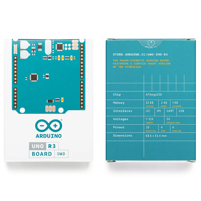 Official Arduino Uno R3 SMD Microcontroller Board - A000073 – Robocraze