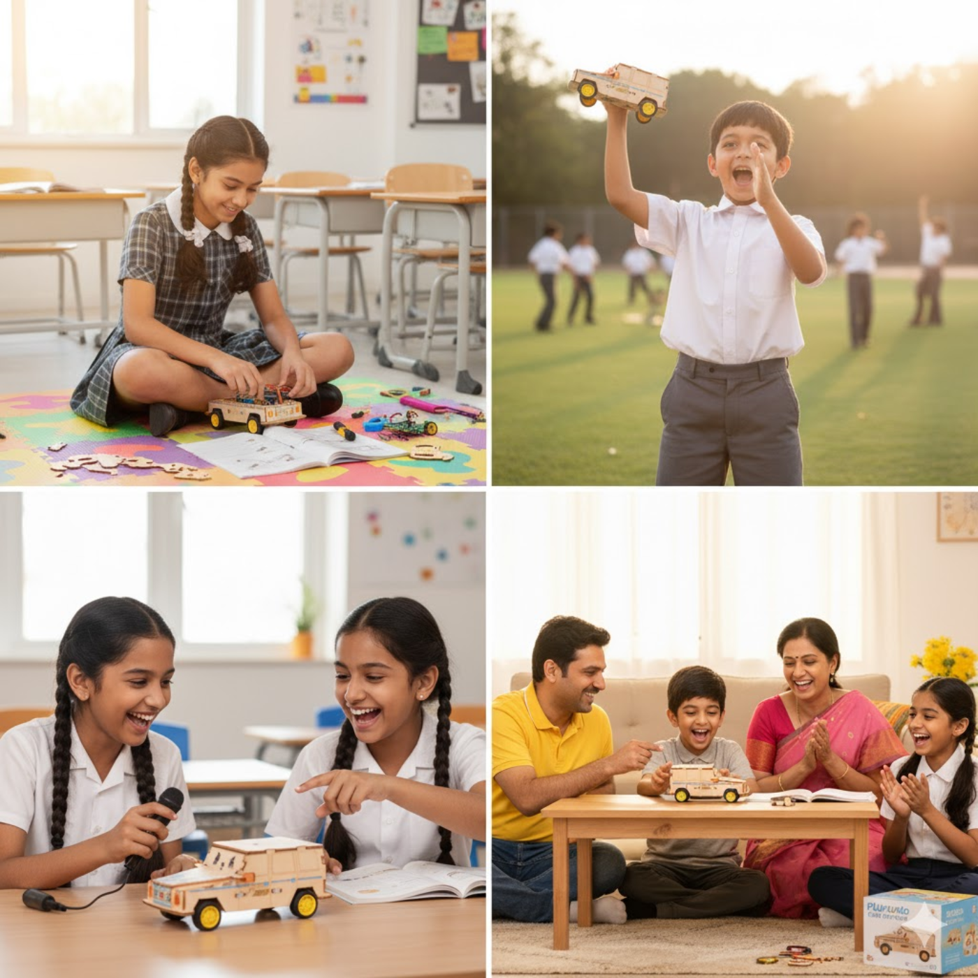 Pludo Clap Racer DIY Car – DIY Car Kit for Kids 8–11 | Grade 3–5 Voice-Controlled Robotic Car - Robocraze