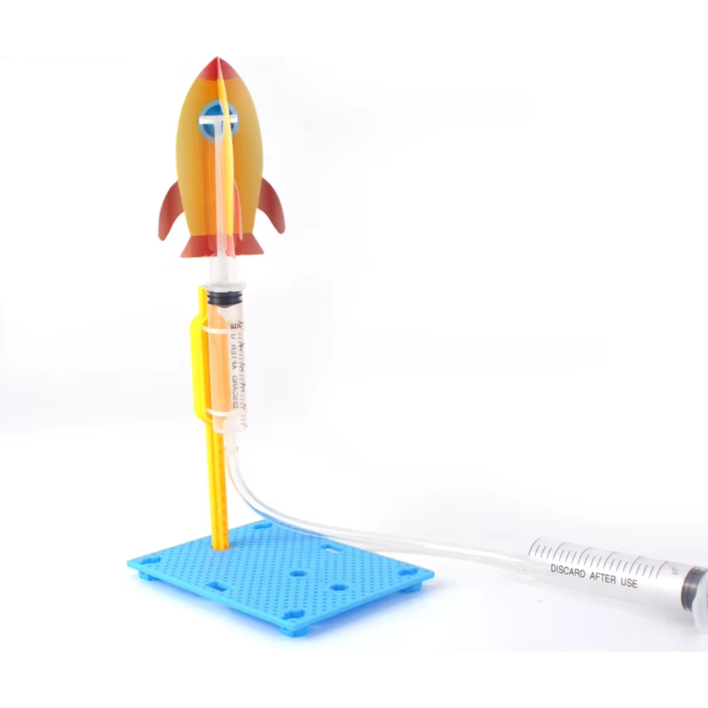 Pludo Rocket Launcher Kit DIY Science Kitt – Learn Air Pressure Rocket Launch Concepts for Ages 8–11 | Grade 3–5 -DIY Kit -Pludo Educational Kit - Robocraze