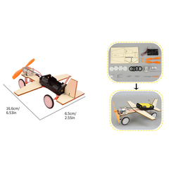 Pludo STEM Kit DIY AIRCRAFT – DIY Science Kit for Kids 11–14 | Grade 6–8 Learn Concepts of Propulsion -DIY Kit -Pludo Education Kit -Robocraze