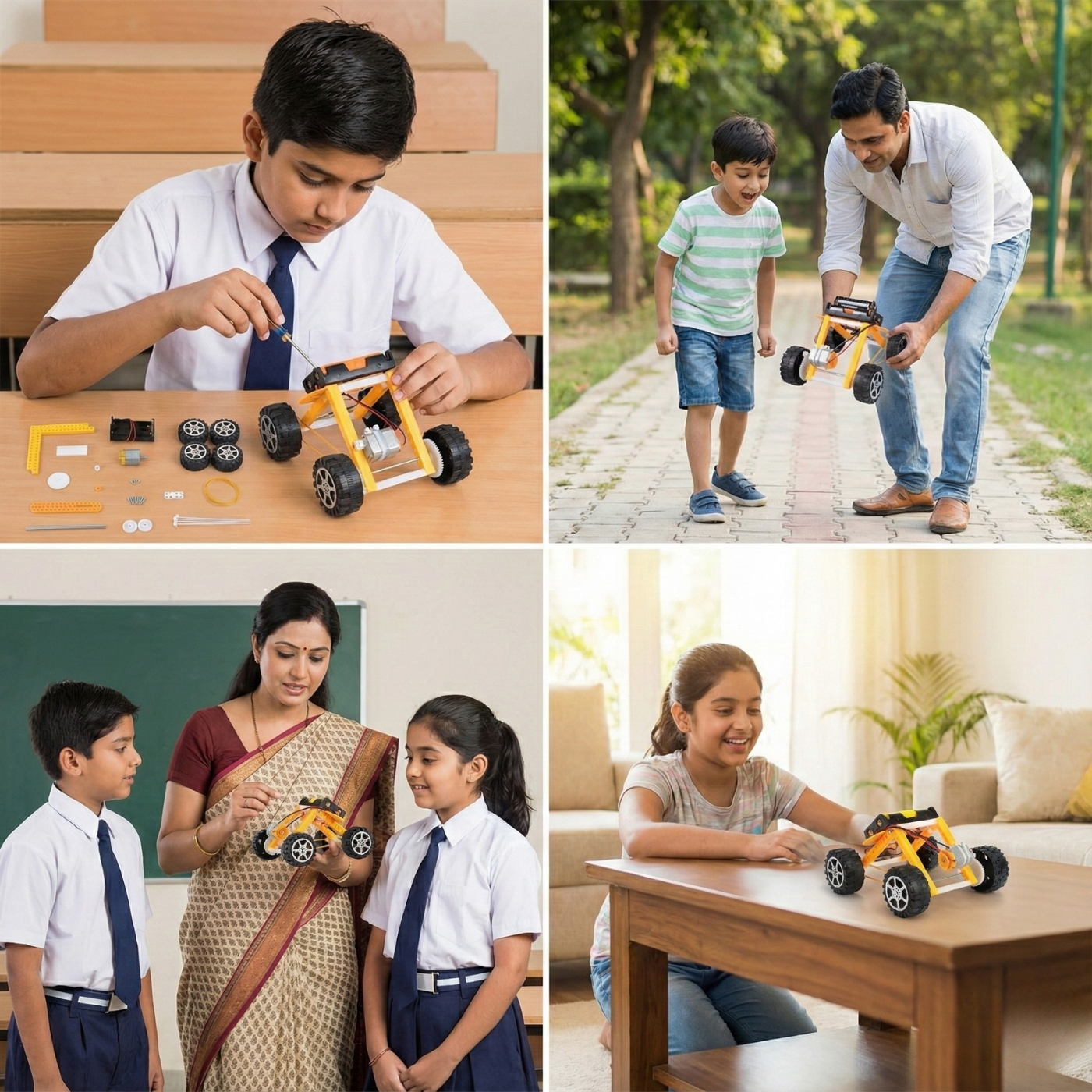 Pludo STEM Kit DIY Rover Builder – Mechanics of Motion DIY Kids Learning Toy for Kids 8–11 | Grade 3–5 Motion & Force Model -Pludo Education Kit -Robocraze