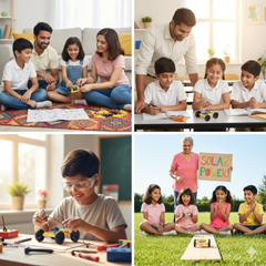 Pludo STEM Kit Solar Car – DIY Science Kit for Kids 8–11 | Grade 3–5 Solar-Powered Toy Car Building Activity -DIY Kit -Pludo Education Kit -Robocraze