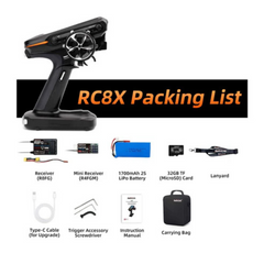 Radiolink RC8X RC Transmitter and Receiver with 8CH 2.4G, R8FG&R4FGM V2.1 Gyro -RS6051 -Drone Parts Drone Remotes -Robocraze