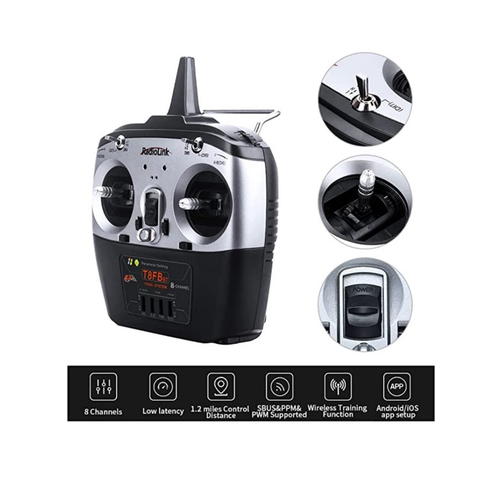 Radiolink T8FB 2.4GHz 8CH RC Transmitter with R8EF -Drone Transmitters & Receivers – RC Remote Control Systems
