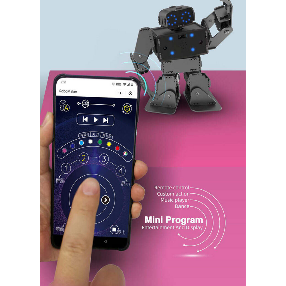 RoboMaker JMC-SV-1707 10 DOF Humanoid Robot Kit -DIY Kits -Robotic Kits -Robocraze