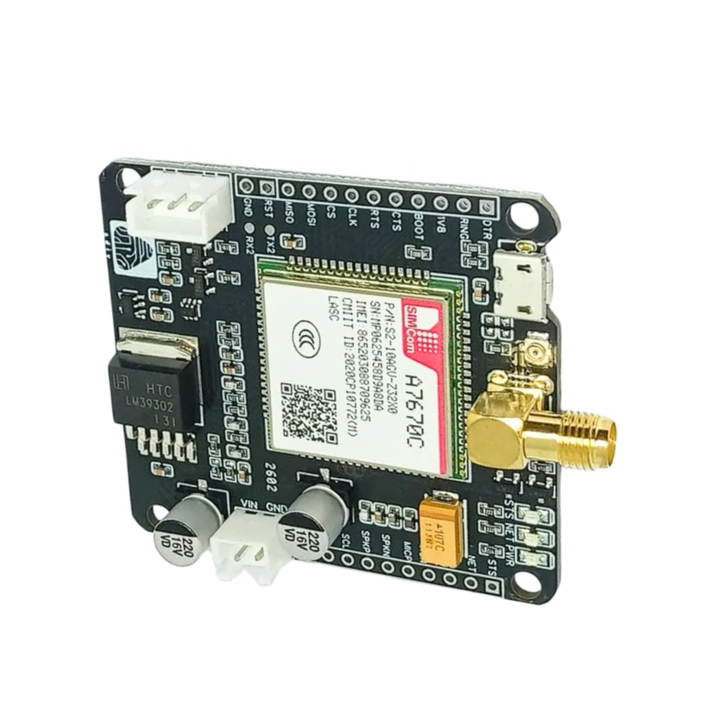 SIMA7670C 4G LTE GSM Development Board (LM39302) V1.1 -Devlelopment Boards -Robocraze