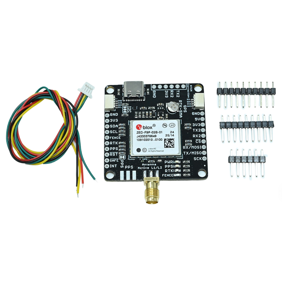 SmartElex GPS-RTK Board UFL ZED-F9P-04B - IOT & Wireless Boards  - GSM, GPS, GPRS - Robocraze