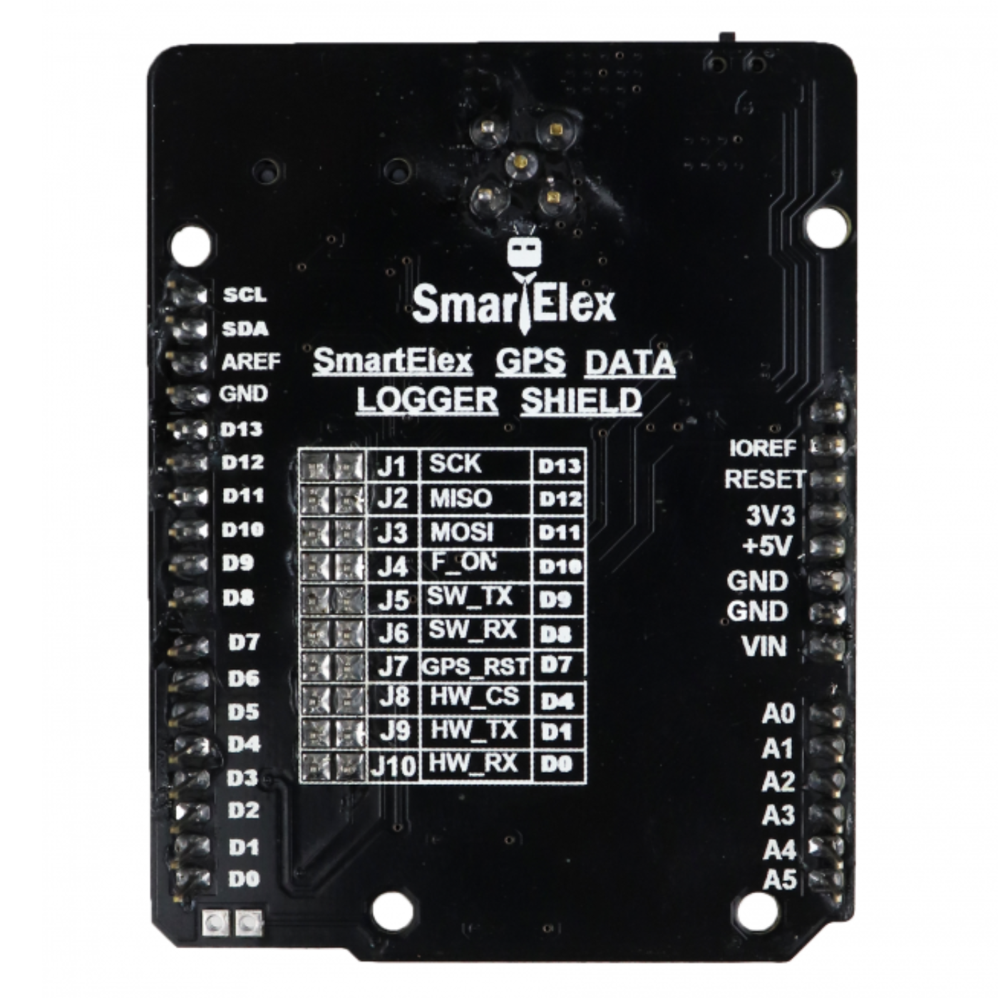 SmartElex GPS Data Logger Shield for Arduino Boards -Compatible With Arduino -Boards Compatible with Arduino -Robocraze