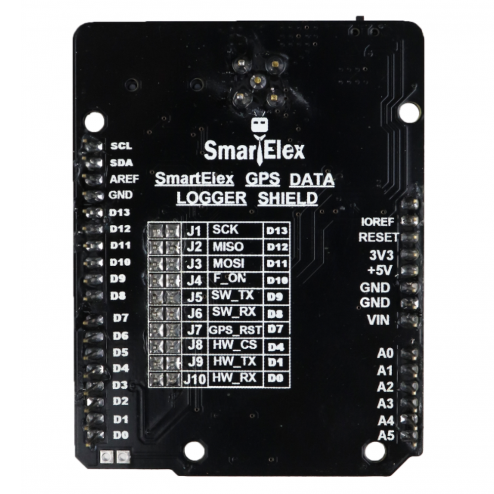 SmartElex GPS Data Logger Shield for Arduino Boards -Compatible With Arduino -Boards Compatible with Arduino -Robocraze