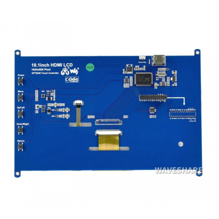 Waveshare 10.1inch HDMI Resistive Touch Screen LCD 1024×600 Supports Raspberry Pi -Raspberry Pi -Displays Raspberry Pi - Robocraze