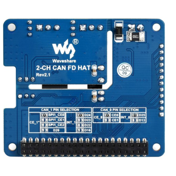 Waveshare 2-Channel CAN FD HAT Raspberry Pi Expansion Board -Raspberry Pi -Raspberry Pi Boards -Robocraze