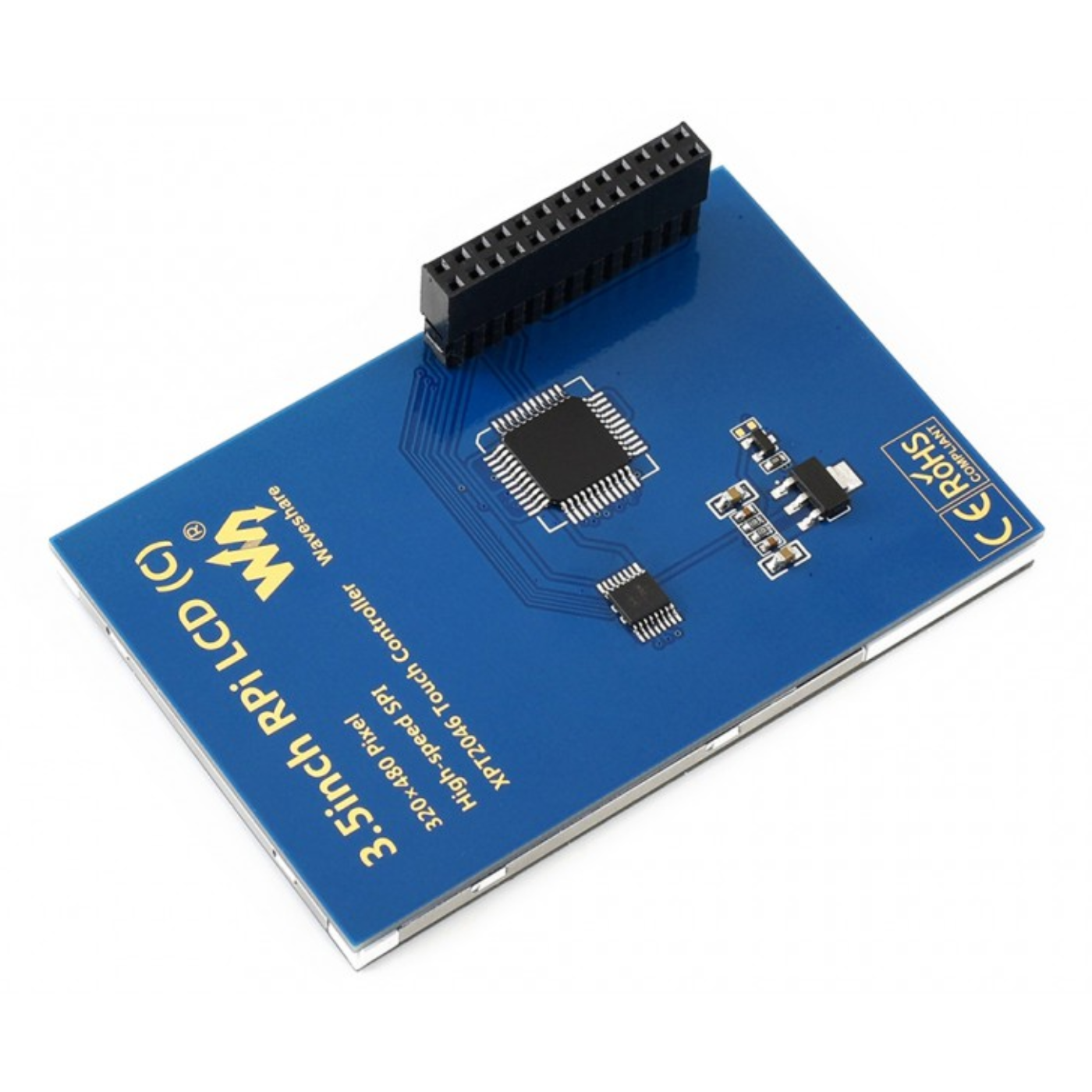 Waveshare 3.5-Inch 480×320 SPI Resistive Touch LCD Display (C) for Raspberry Pi -Displays -LCD Displays -Robocraze