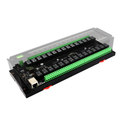 Waveshare 30-Channel Ethernet Relay Module with Modbus RTU/TCP, PoE Communication & Isolation Protection -Electronic Modules -Relays -Robocraze