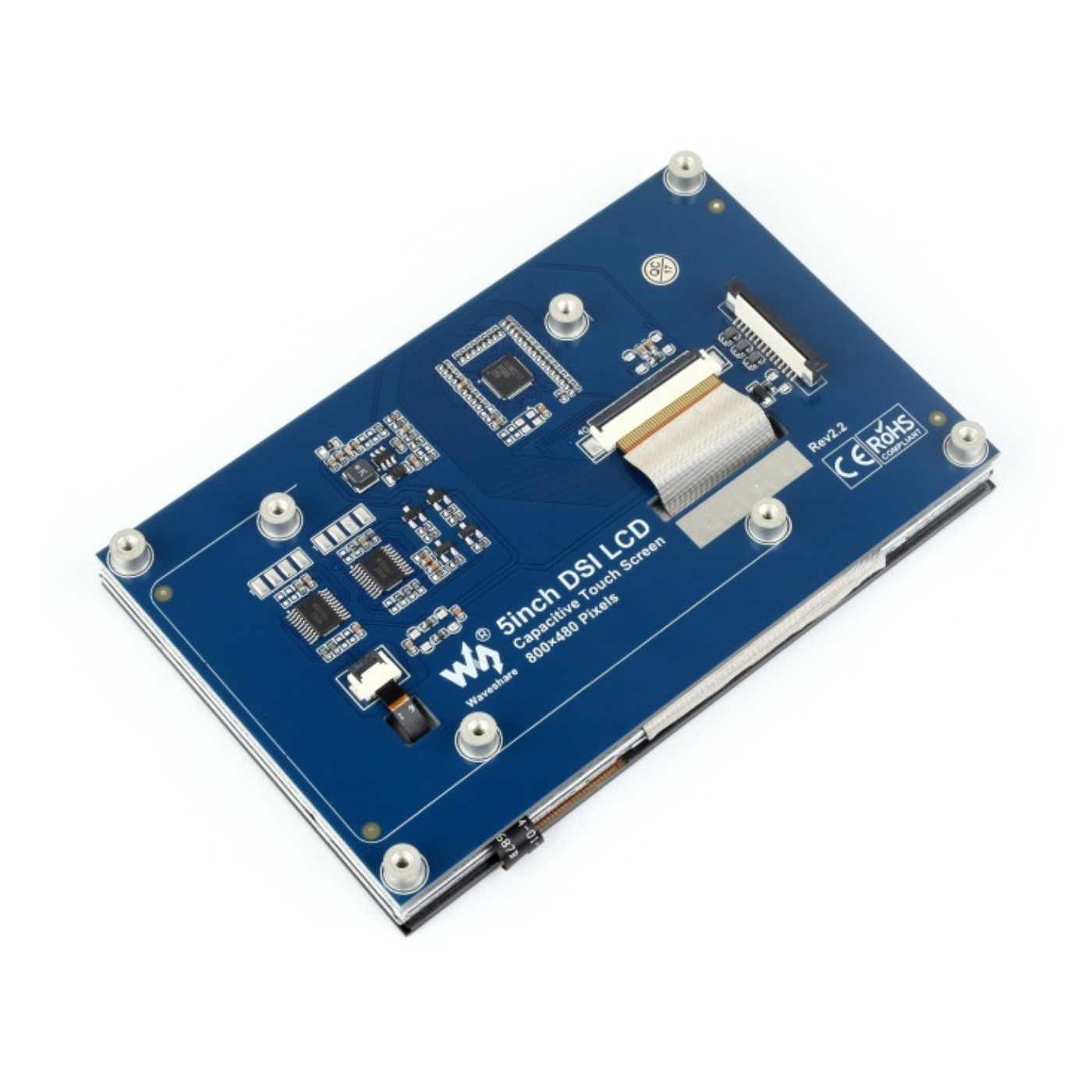 Waveshare 5inch 800×480 Capacitive Touch DSI LCD Display for Raspberry Pi -Displays -LCD Displays -Robocraze