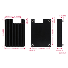 Waveshare Aluminum Heatsink for Raspberry Pi Compute Module 4 -Raspberry Pi -Raspberry Pi Accessories -Robocraze