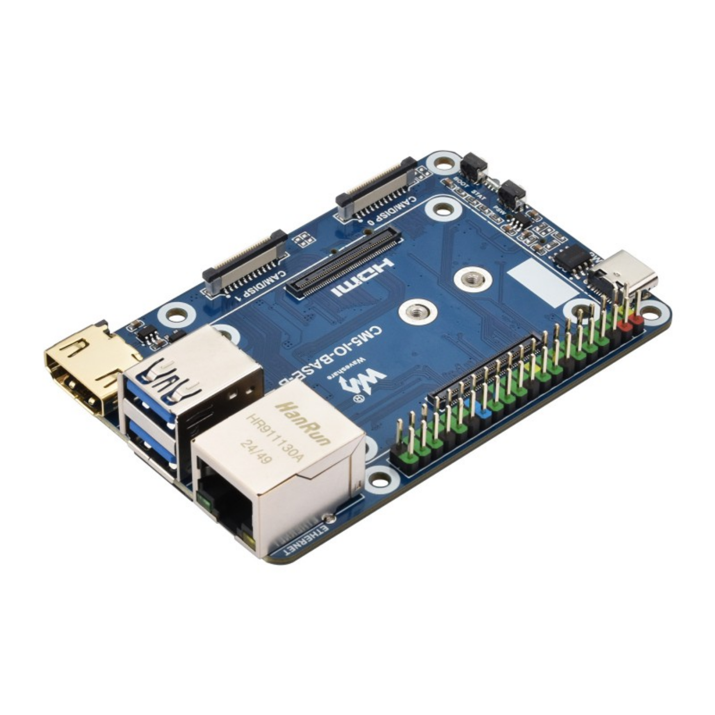 Waveshare Mini Base Board (B) for Raspberry Pi Compute Module 5 – Base Board Only -Raspberry Pi -Boards Raspberry Pi -Robocraze