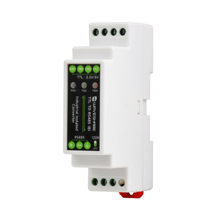 Waveshare TTL to RS485 Industrial Isolated Converter Rail-Mount with Multi-Isolation Protection -Robocraze