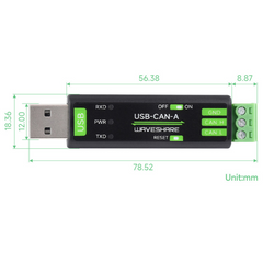 Waveshare USB to CAN-A Adapter with STM32 Chip Solution -Development Boards -Development Board Accessories -Robocraze