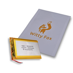 Witty Fox 2000mAh Rechargeable 3.7v LiPo Battery -Lithium Polymer Battery for Drone -Robocraze