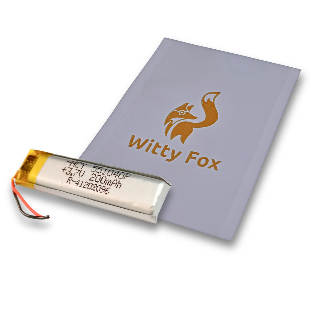 Witty Fox 200mAh 3.7V Rechargeable Lithium Polymer Battery -LiPo Battery for Drone -Robocraze