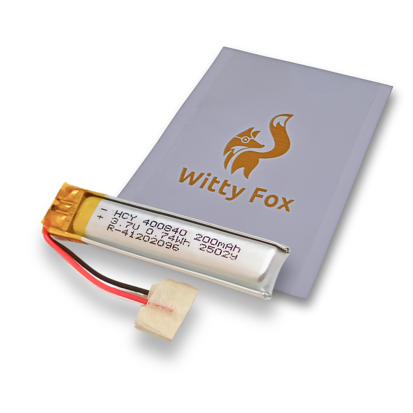 Witty Fox 200mAh Rechargeable 3.7V Lithium Polymer Battery -LiPo Battery for Drone -Robocraze