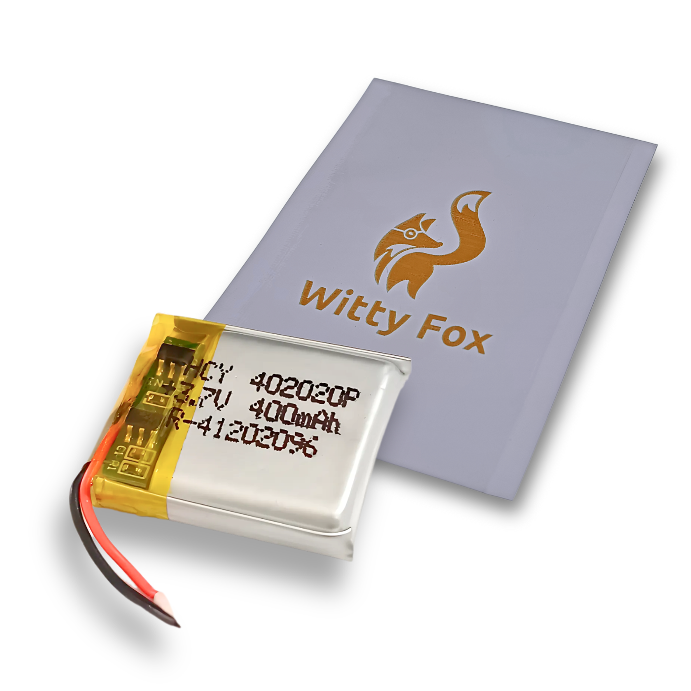 Witty Fox 3.7V 400mAh Rechargeable LiPo Battery -Lithium Polymer Battery for Drone -Robocraze