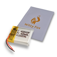 Witty Fox 3.7V 400mAh Rechargeable LiPo Battery -Lithium Polymer Battery for Drone -Robocraze