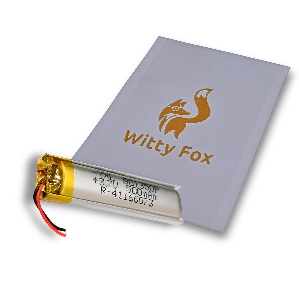 Witty Fox 500mAh Rechargeable 3.7Volt LiPo Battery -Lithium Polymer Battery for Drone -Robocraze
