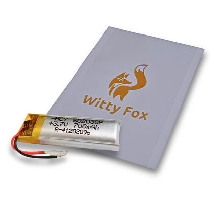 Witty Fox 700mAh Rechargeable 3.7v Lithium Polymer Battery -LiPo Battery for Drone -Robocraze