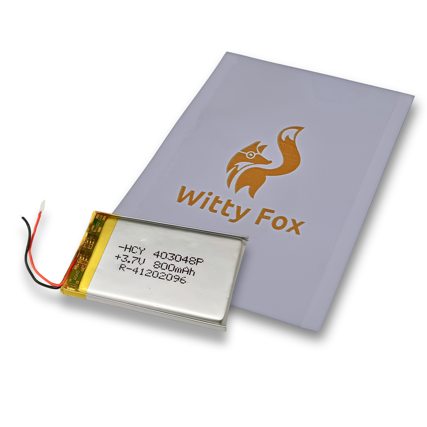 Witty Fox 800mAh Rechargeable 3.7v LiPo Battery -Lithium Polymer Battery for Drone -Robocraze