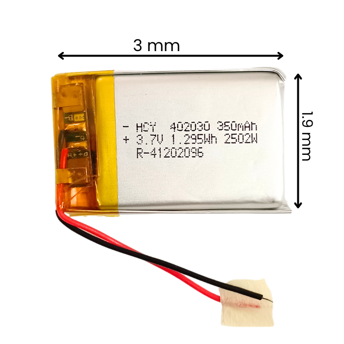 Witty Fox Rechargeable 350mAh 3.7V Lithium Polymer Battery -LiPo Drone Battery -Robocraze