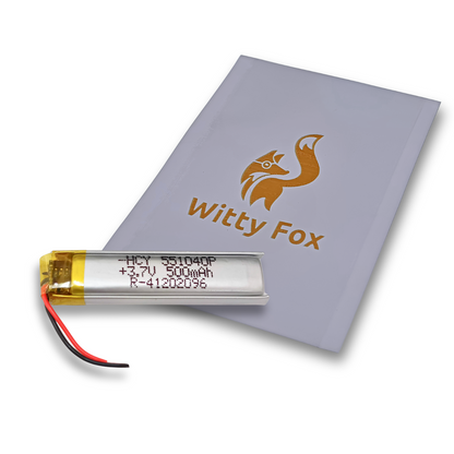 Witty Fox Rechargeable 500mAh 3.7V Lithium Polymer Battery -LiPo Battery for Drone -Robocraze