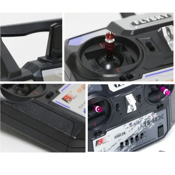FlySky FS-i4X 4CH AFHDS + FS-A6 Receiver – FPV drone remote for quadcopters. -Robocraze