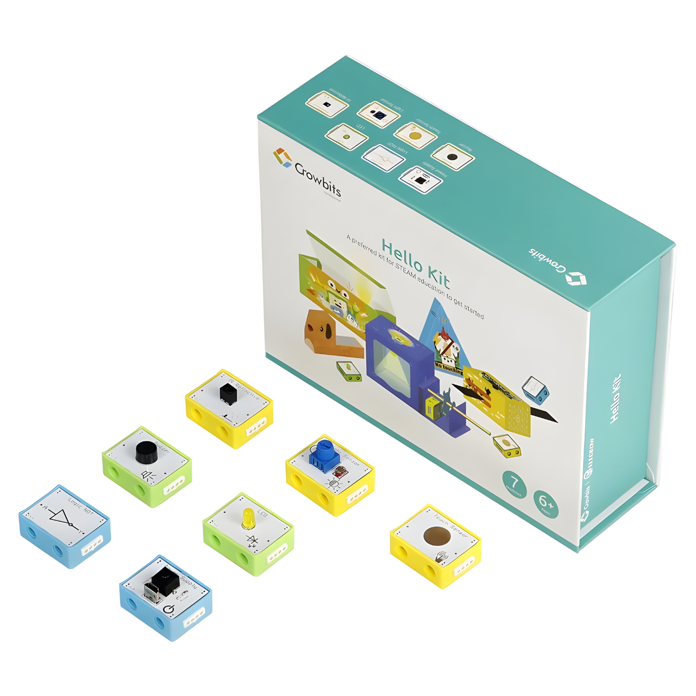 Elecrow - Crowbits Hello Kit - 7 Modules, Programming Learning Kit, STEM Project Toys