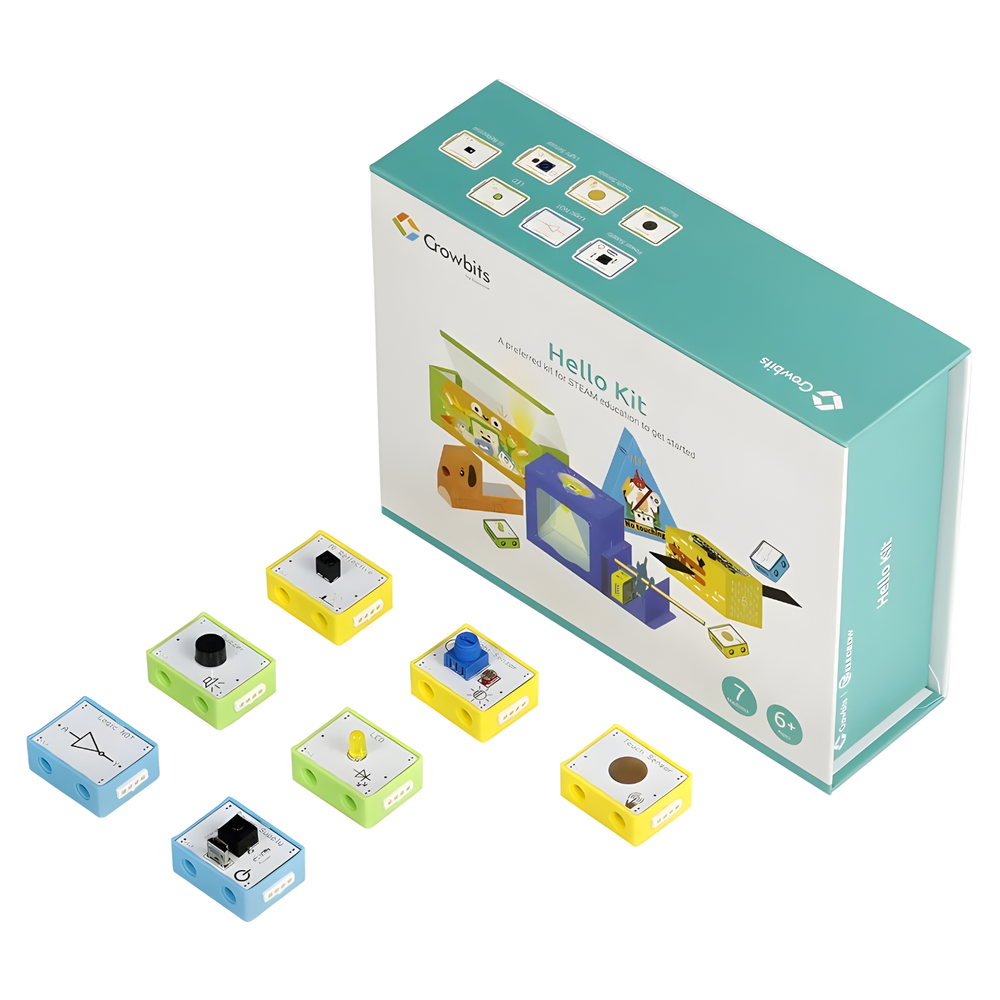 Elecrow - Crowbits Hello Kit - 7 Modules, Programming Learning Kit, STEM Project Toys