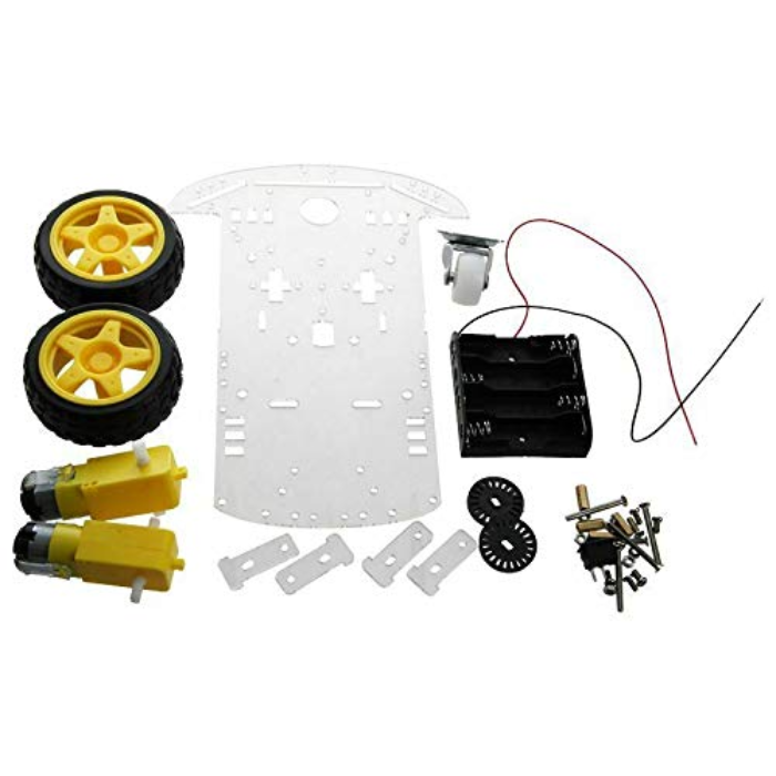 2WD Smart DIY Robot Car Chassis Kit – Lightweight 2-wheel chassis for robotics. -Robot Wheels and Chassis -Robocraze