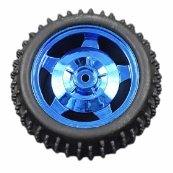 Rubber Color Robotics 85MM Rubber Large Robot Smart Car Wheel Blue Color – Robocraze