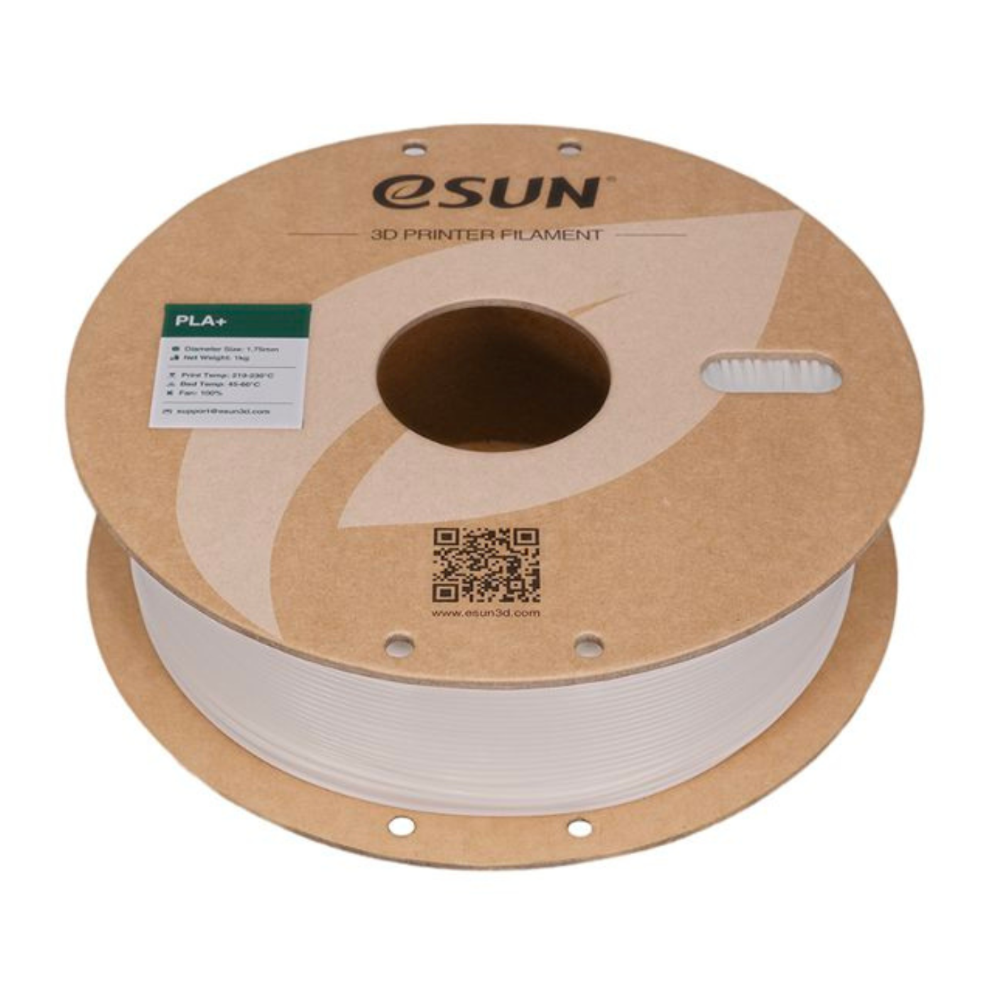 eSun PLA+ 1.75mm 3D Printing Filament 1kg-Polar White Color -3D Printers/Pens -Filaments -Robocraze