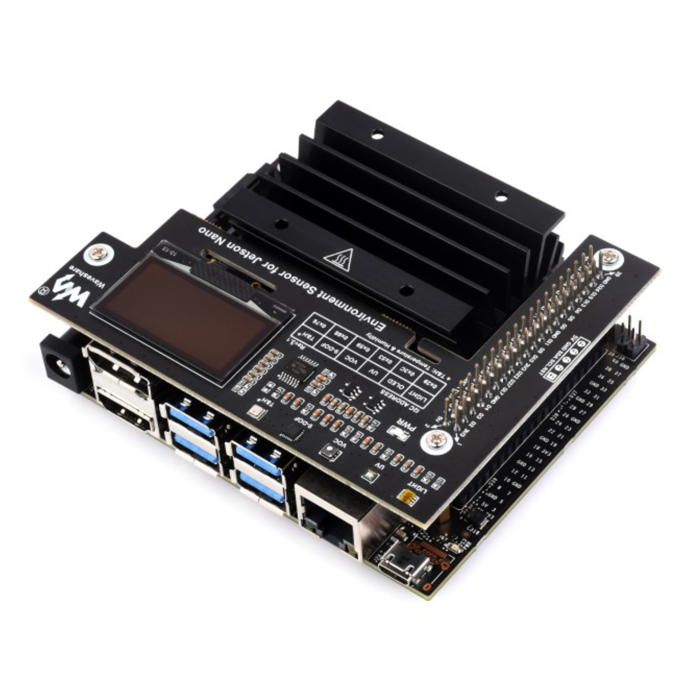 Waveshare Environment Sensor Module for Jetson Nano with 1.3inch OLED Display and I2C Bus