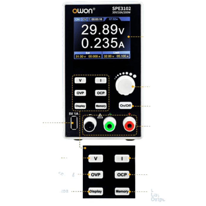 OWON SPE3102 30V 10A Programmable DC Power Supply