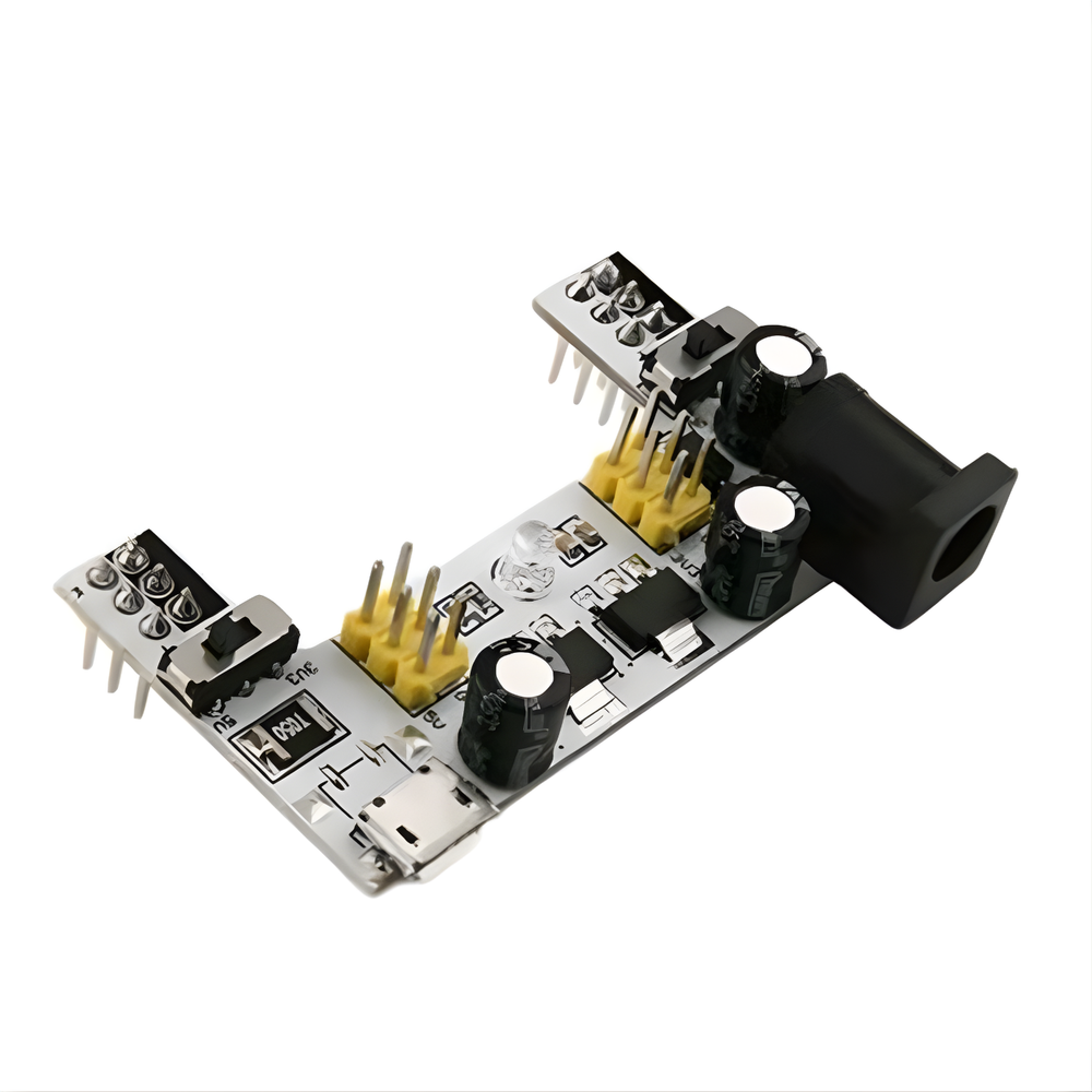 Breadboard Power Supply Module – Micro USB & DC 7–12V Dual Channel -Electronic Components -Robocraze