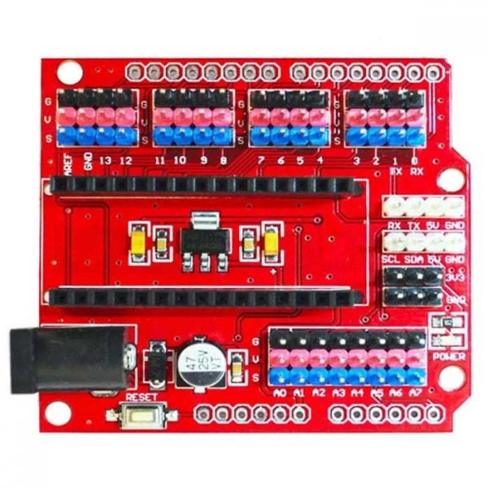 Nano Expansion Shield – Versatile Arduino shields for expanding Nano board capabilities with extra ports & components. Order today! -Robocraze